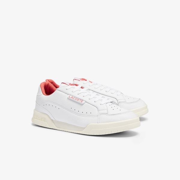 Lacoste Twin Serve Luxe Leather Sneakers Pánské - Tenisky Bílé / Béžový | CZ-ZdDfpn